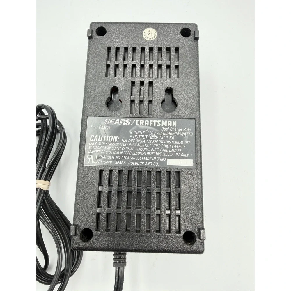 Craftsman 7.2V Fast Battery Charger 970814-004 Sears OEM Charger Tested